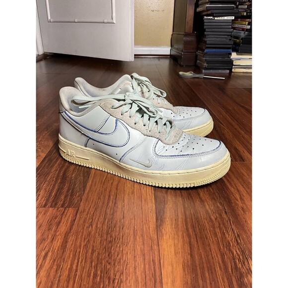 Nike Air Force 1 Low Sneaker Men Size 10 Devin Booker Moss Point Blue CJ9716 001 - Picture 1 of 13